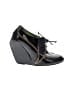 Leopoldo Giordano Graphic Black Wedges Size EU 37 1/2 - photo 1