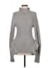 BCBGMAXAZRIA Argyle Chevron-herringbone Fair Isle Polka Dots Solid Gray Turtleneck Sweater Size M - photo 1