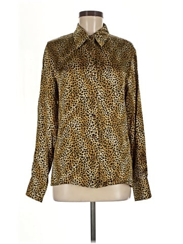 Equipment Long Sleeve Silk Top (view 1)