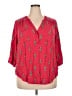 Torrid Red 3/4 Sleeve Blouse Size 2X Plus (2) - photo 1