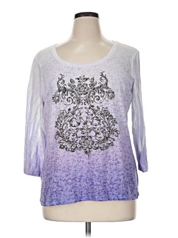 Zenergy by Chico's 3/4 Sleeve T-Shirt (view 1)