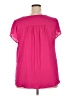 Torrid 100% Polyester Pink Short Sleeve Blouse Size 2X Plus (2) - photo 2