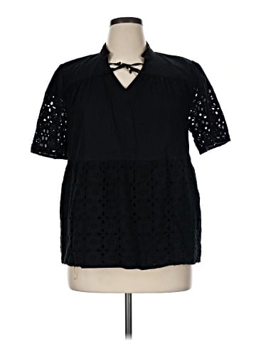 H By Halston Short Sleeve Blouse (view 1)