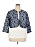 R&M Richards Print Blue Blazer Size 20 - photo 1