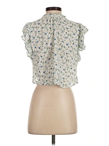 Aqua Short Sleeve Blouse (view 2)