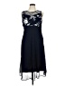 Le Bos 100% Polyester Blue Cocktail Dress Size 16 - photo 1