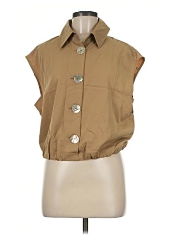 Zara Sleeveless Button-Down Shirt (view 1)