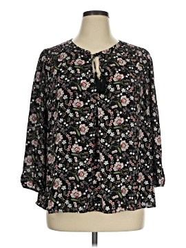 Kaari Blue 3/4 Sleeve Blouse