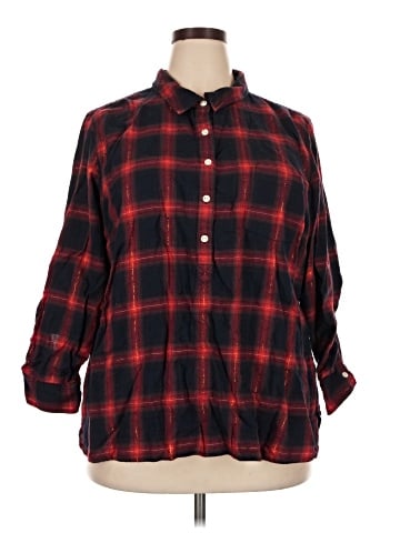 Tommy Hilfiger 3/4 Sleeve Button-Down Shirt (view 1)