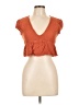 Roxy 100% Viscose Orange Short Sleeve Top Size L - photo 1