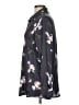 Banana Republic 100% Polyester Print Gray Long Sleeve Blouse Size L - photo 5