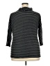 Talbots Stripes Black Gray Poncho Size 2X - photo 2