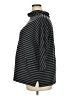 Talbots Stripes Black Gray Poncho Size 2X - photo 5