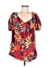 Gitano Burgundy Short Sleeve Blouse Size M - photo 1