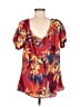 Gitano Burgundy Short Sleeve Blouse Size M - photo 2