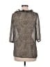Old Navy Silver 3/4 Sleeve Blouse Size M - photo 2
