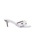 Paris Hilton 100% Leather Floral White Sandals Size 8 - photo 1