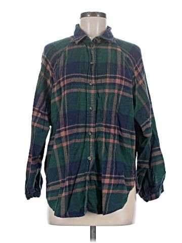 American Eagle Outfitters Long Sleeve Button-Down Shirt (view 1)