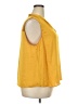 Kasper 100% Polyester Yellow Sleeveless Blouse Size 2X - photo 4