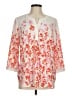 Talbots 100% Polyester Orange 3/4 Sleeve Blouse Size M - photo 1