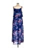 Eyeshadow 100% Polyester Floral Blue Casual Dress Size 2X - photo 2