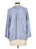 Gap 100% Polyester Blue 3/4 Sleeve Blouse Size L - photo 2