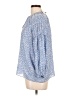 Gap 100% Polyester Blue 3/4 Sleeve Blouse Size L - photo 5