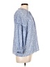 Gap 100% Polyester Blue 3/4 Sleeve Blouse Size L - photo 4