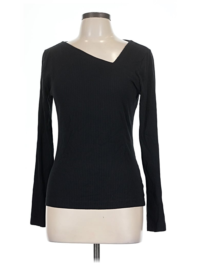 Pre-owned Spanx Long Sleeve T-shirt In Black