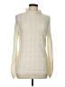 Talbots Chevron-herringbone Ivory Turtleneck Sweater Size L - photo 1