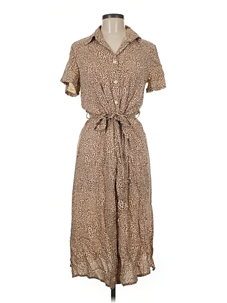 Pre-owned Japna Casual Dress In Tan