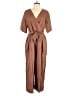 Everlane 100% Flax Solid Brown Jumpsuit Size 8 - photo 1