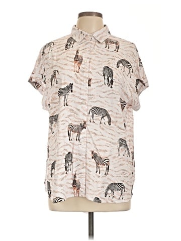 Jane and Delancey Short Sleeve Button-Down Shirt (view 1)