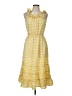 Max Studio Checkered-gingham Yellow Casual Dress Size L - photo 1
