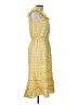 Max Studio Checkered-gingham Yellow Casual Dress Size L - photo 4