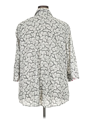 Foxcroft 3/4 Sleeve Button-Down Shirt (view 2)