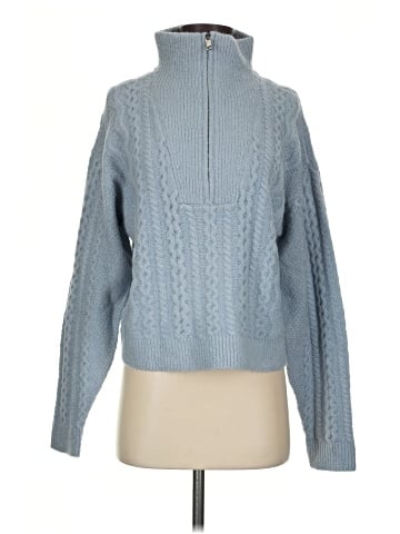 Aqua Turtleneck Sweater (view 1)