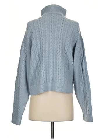 Aqua Turtleneck Sweater (view 2)