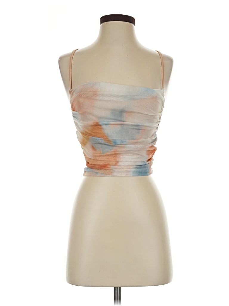 Assorted Brands Sleeveless Top Tan Strapless Neckline Tops