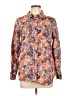 Boden 100% Linen Paisley Orange Long Sleeve Button-Down Shirt Size 10 - photo 1