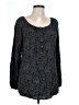 Faded Glory 100% Rayon Black Long Sleeve Blouse Size L - photo 1