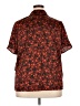 Halogen 100% Polyester Floral Red Short Sleeve Blouse Size 2X - photo 2