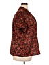 Halogen 100% Polyester Floral Red Short Sleeve Blouse Size 2X - photo 4