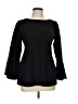 Three Dots Black Long Sleeve Blouse Size L - photo 1
