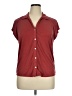 Green Envelope Burgundy Short Sleeve Blouse Size XL - photo 1