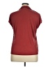 Green Envelope Burgundy Short Sleeve Blouse Size XL - photo 2