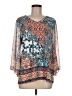 Chico's Print Blue 3/4 Sleeve Blouse Size M - photo 1