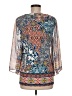 Chico's Print Blue 3/4 Sleeve Blouse Size M - photo 2