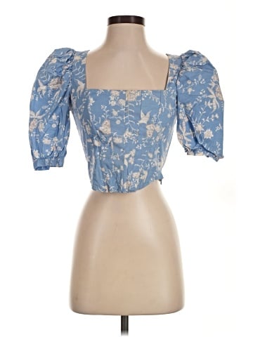 WAYF Short Sleeve Blouse (view 1)
