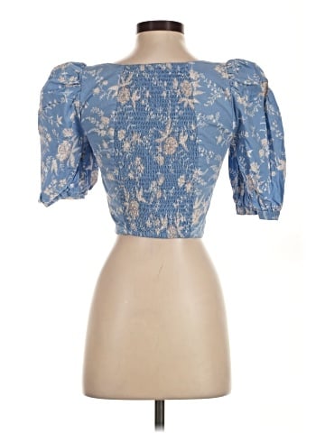 WAYF Short Sleeve Blouse (view 2)